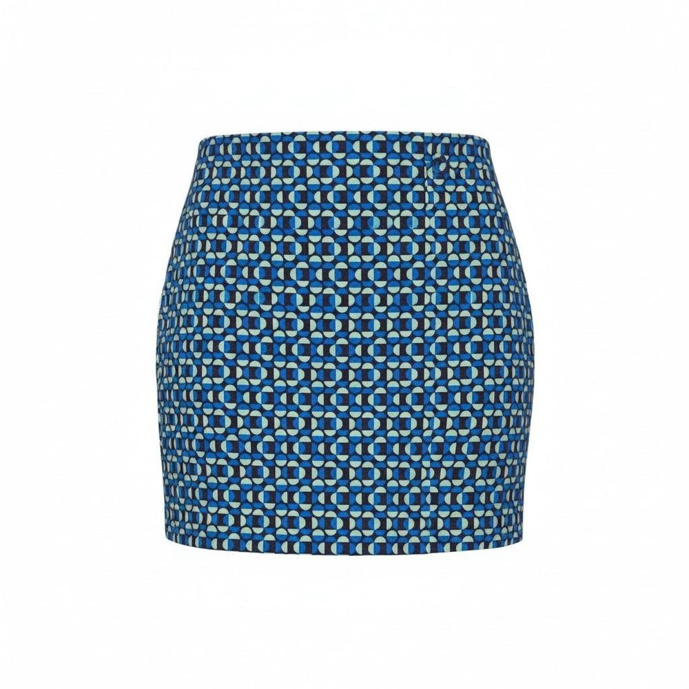 Women's Urban Outfitters Blue Green Geometric Mini Skirt L